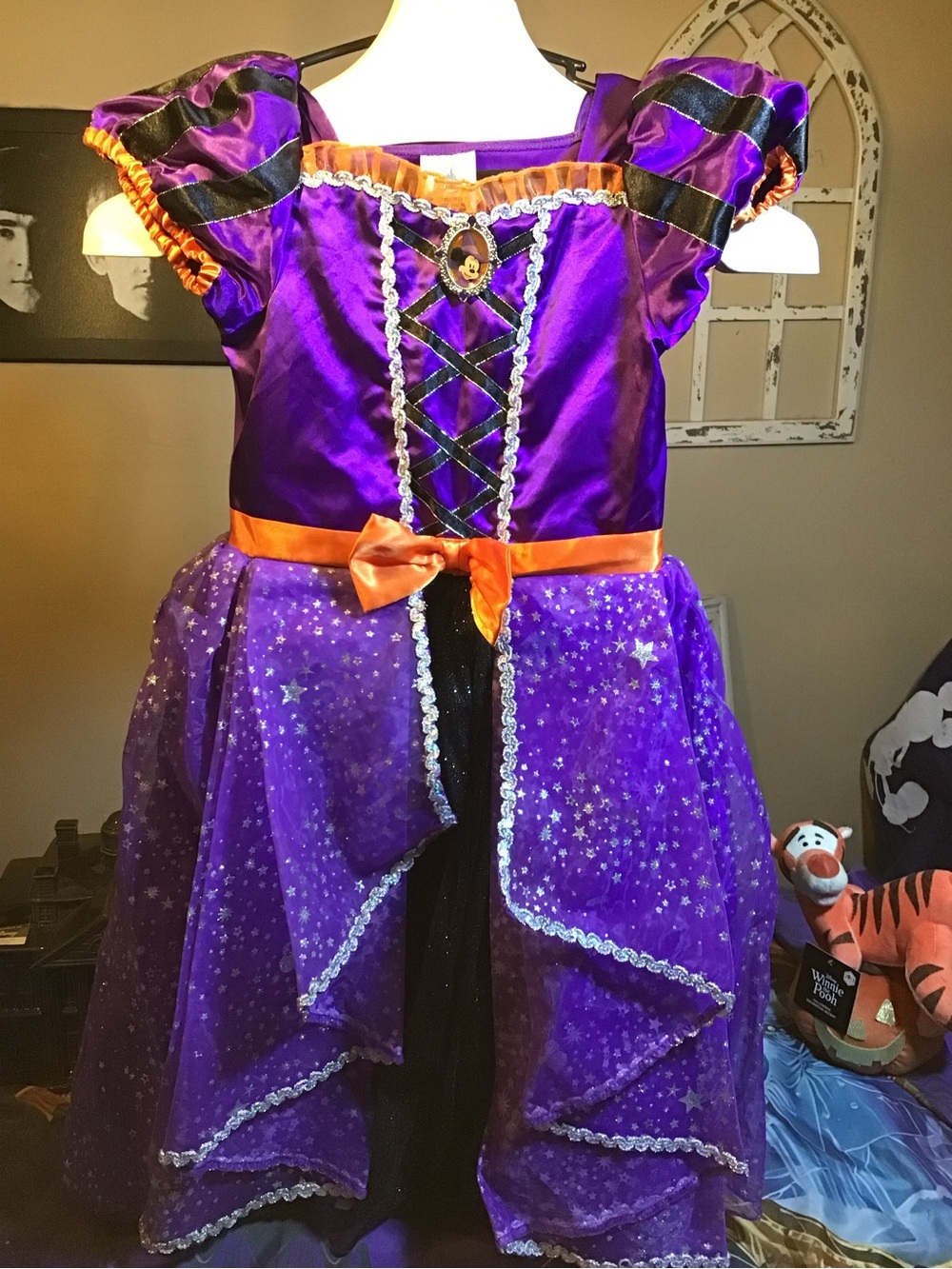 Disney store Minnie Mouse purple witch costume girl dress size 7/8